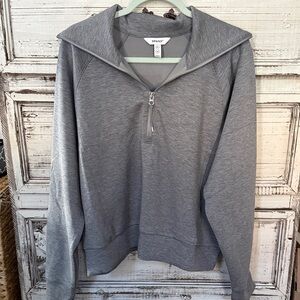 SPANX Gray Quarter Zip
